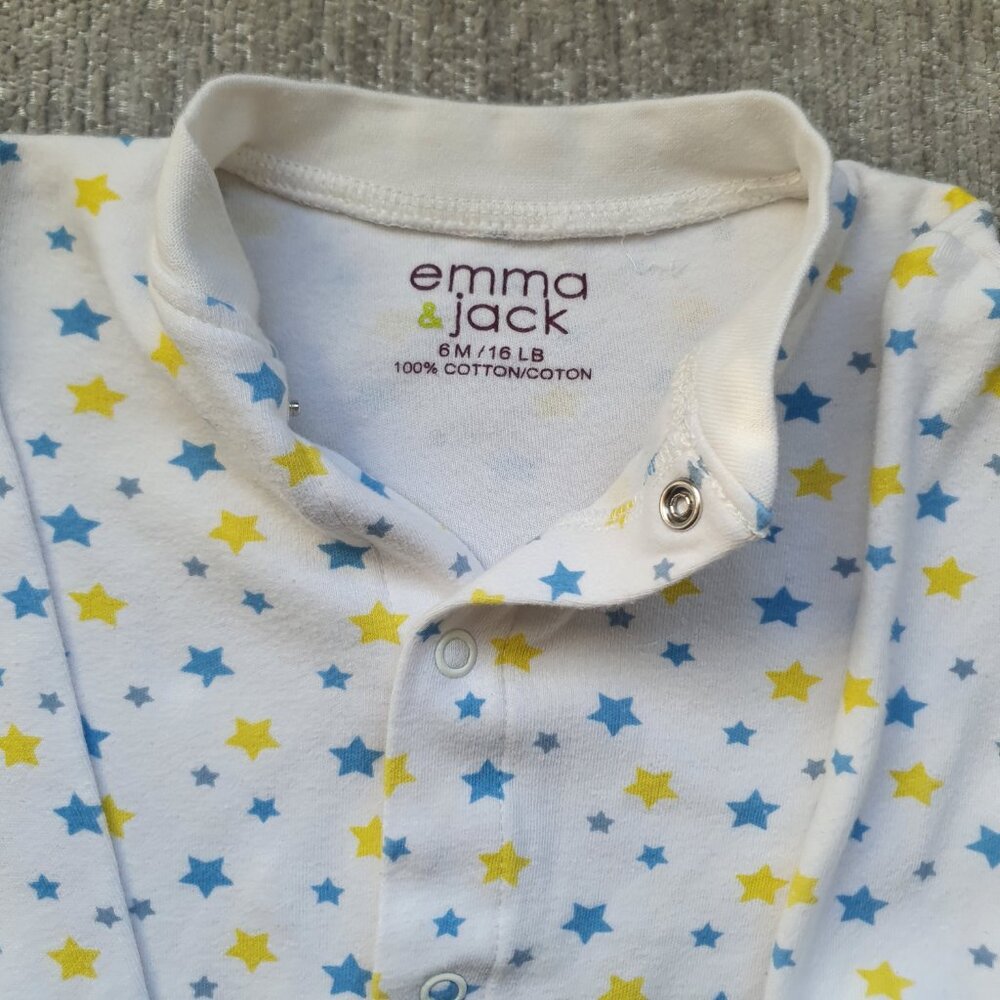 Bundle of Two One-Piece Sleepers Size 6 Months Emma&Jack Miles - Picture 4 of 9